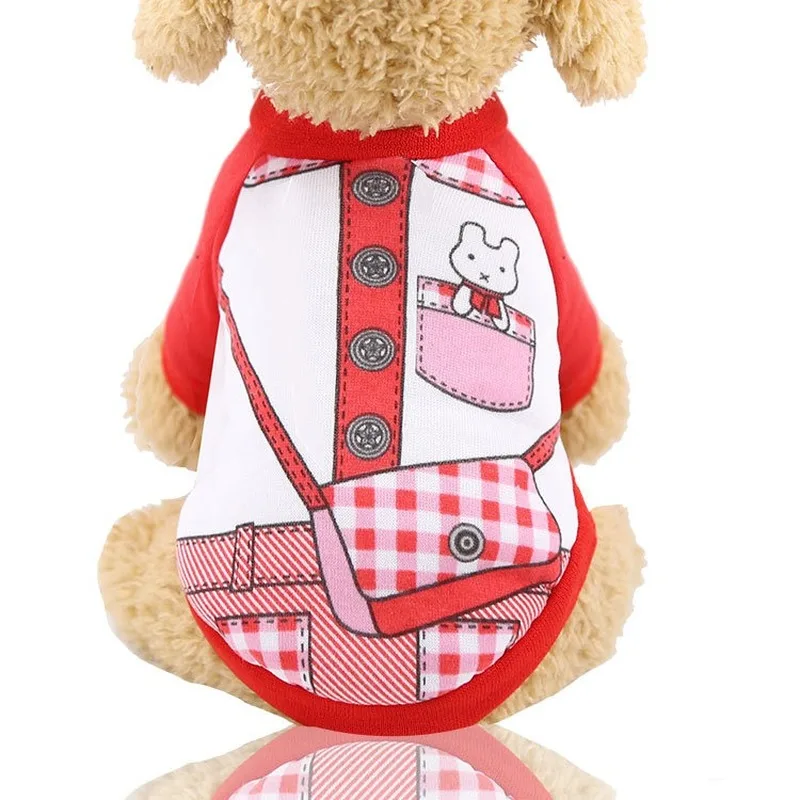 

Cartoon Dog Clothes Spring Autumn Two-legged Hoodies for Cute Small Teddy Thread Edging Print Pink Girl Fashion Ropa Para Perro