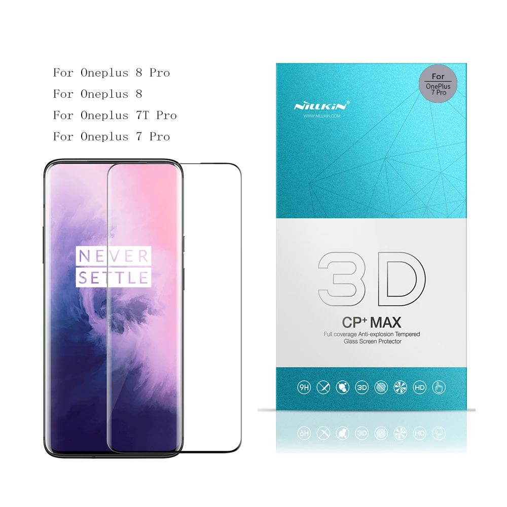 Для oneplus 7 pro стекло Nillkin 3D CP + MAX полное покрытие 2.5D 0 33 мм закаленное Защита экрана