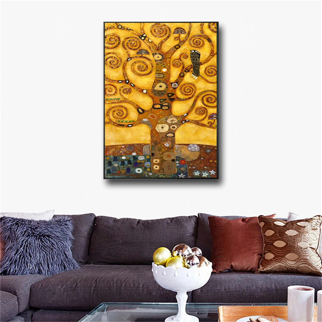 Настенная картина Древо жизни Густава Климта на холсте известная дереве Реплика