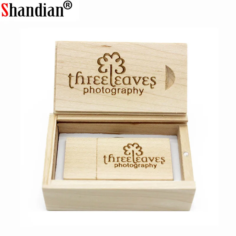 Usb флеш накопитель SHANDIAN деревянный с логотипом на заказ 4 64 Гб|wooden usb|pendrive 4gbmemory stick