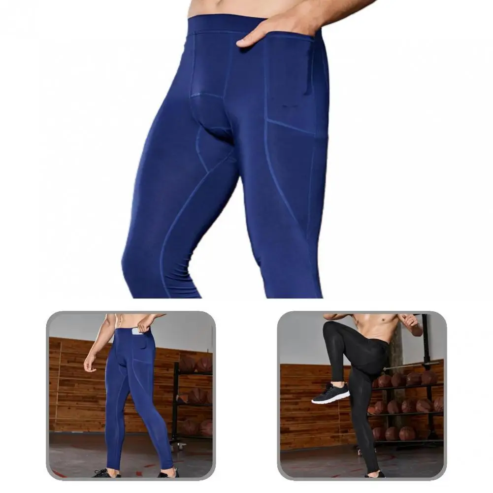 

Bottoms Stylish Stretchy Pockets Men Fitness Pants Ankle-Length Fitness Pants High Waist for Gym