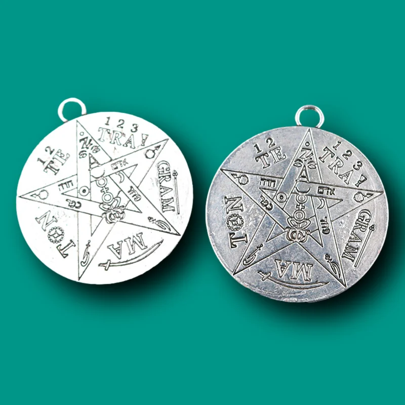 2 шт. гадания амулет пентаграмма Волшебный Массив время счастливые бирки Кулон