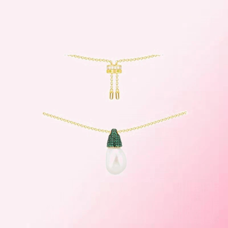 

1:1 Make 925 Sterling Silver Custom Multi-color Rainbow Exquisite Design Pearl Necklace