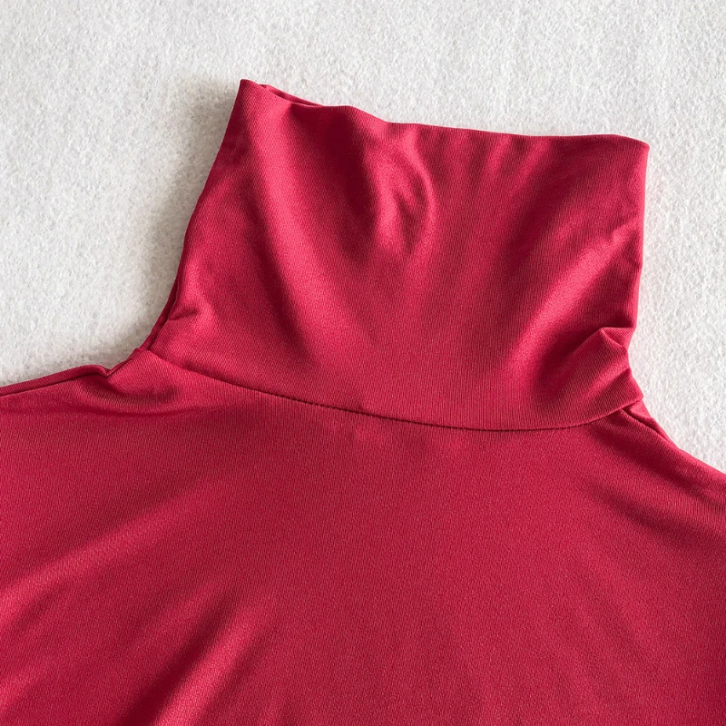 Элегантный однотонный Модный комбинезон с длинным рукавом боди высоким