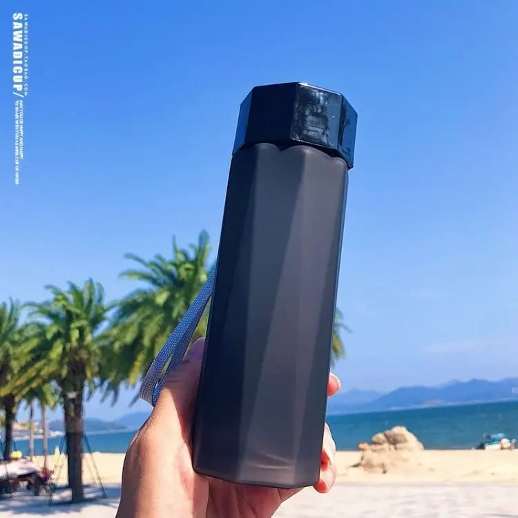 

Simple anti falling plastic casual cup frosted space Cup outdoor water cup sports portable fresh cup for boys and girls