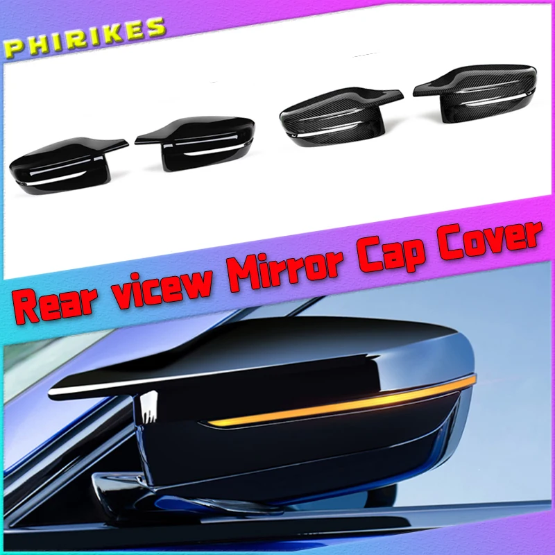 

For BMW 5 7 Series G30 G38 G11 G12 Car Rear View Side Wing Mirror Cap black Carbon Fiber pattern car accessories 2017 2018 2016