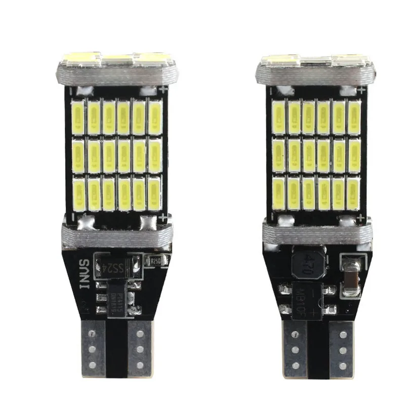 

2PCS Car LED Bulb T15 W16W 921 912 T16 902 Bright White 4014 SMD Canbus No error 12V Auto Tail Lights Reverse Back Parking Lamps