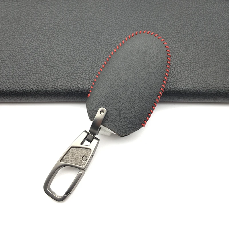 

New 100% Leather Car Key Fob Case Cover Shirt Holder Shell Hood for Peugeot 308 408 508 2008 3008 4008 5008 Smart Remote Keyless