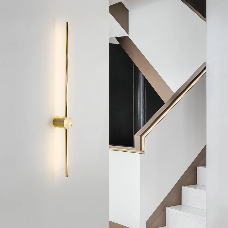 

Нордическая Минималистичная длинная настенная лампа, современный светодиодный прикроватный светильник для гостиной, спальни, осветительн...