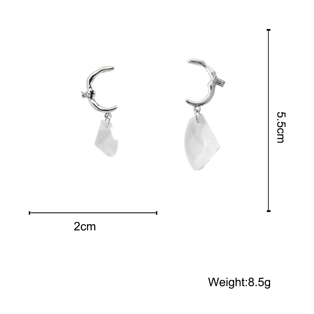 

Flashbuy New Design Irregular Crystal Resin Dangle Earrings for Women Fashion Geometric Pendant Earrings Statement Jewelry