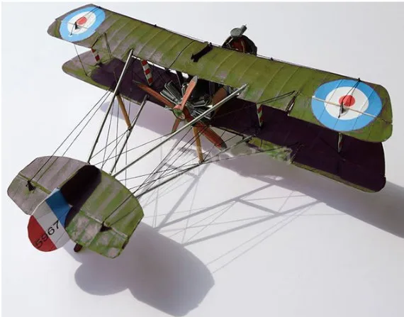 1:33 Британский кондиционера DH.2 Одноместный биплан-истребитель бумага модель