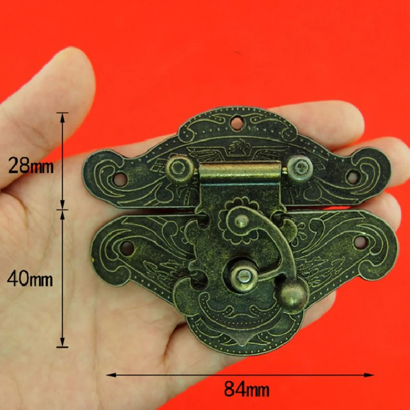 1 античный латунный Деревянный чехол с застежкой в винтажном стиле декоративные