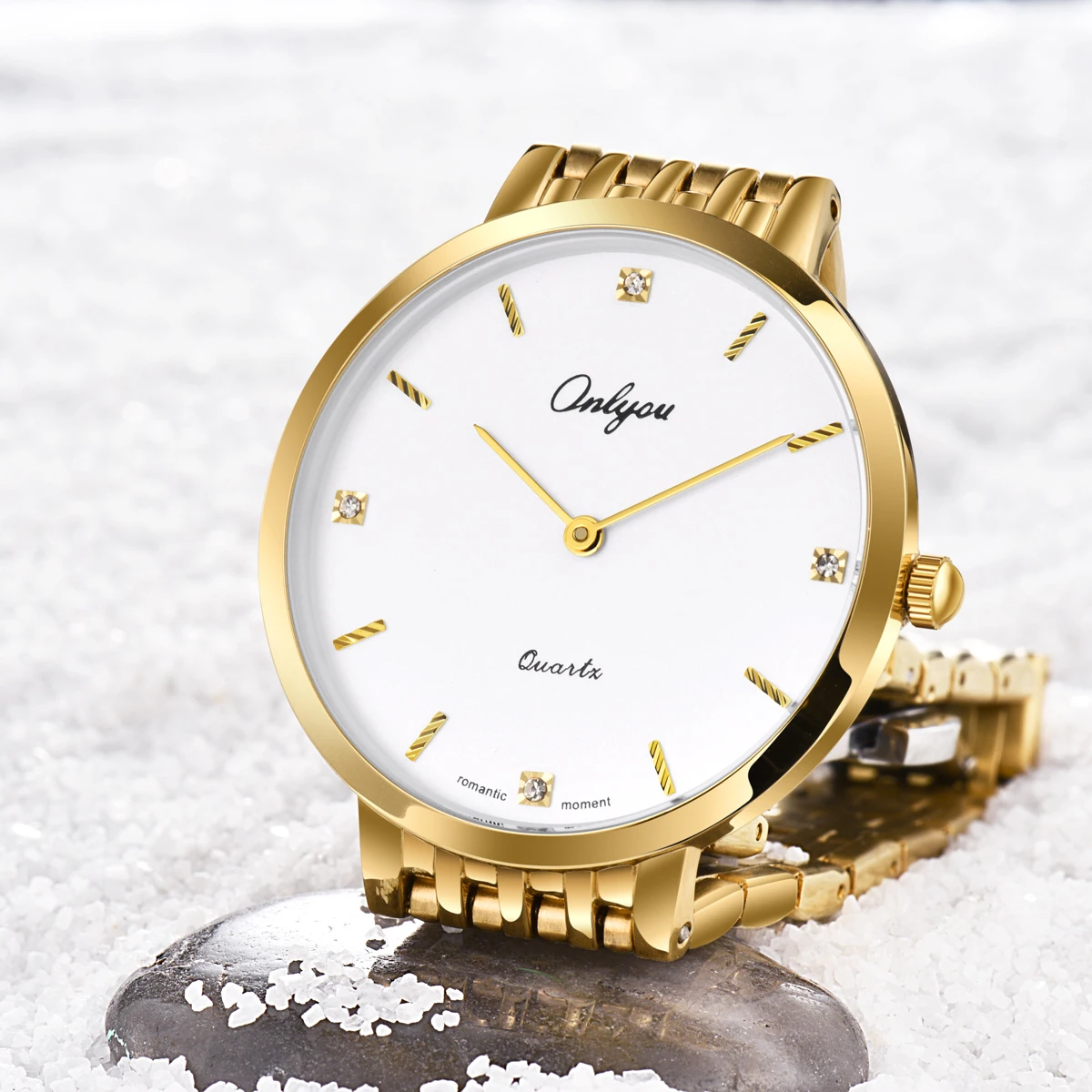 

onlyou couple watches gold watch men Bracelets couple gift realme watch Men original gifts stainless steel watch Men gift