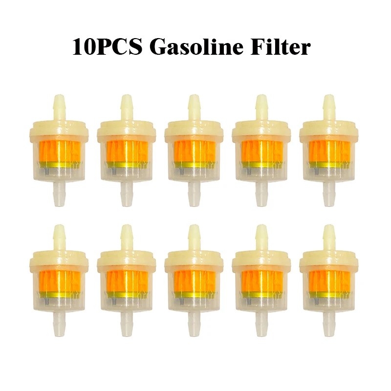 

10pcs Fuel Filter Gasoline Filter Clear Motorcycle Petrol Gas Fuel Gasoline Oil Filter for Scooter Moped Scooter Dirt Bike ATV