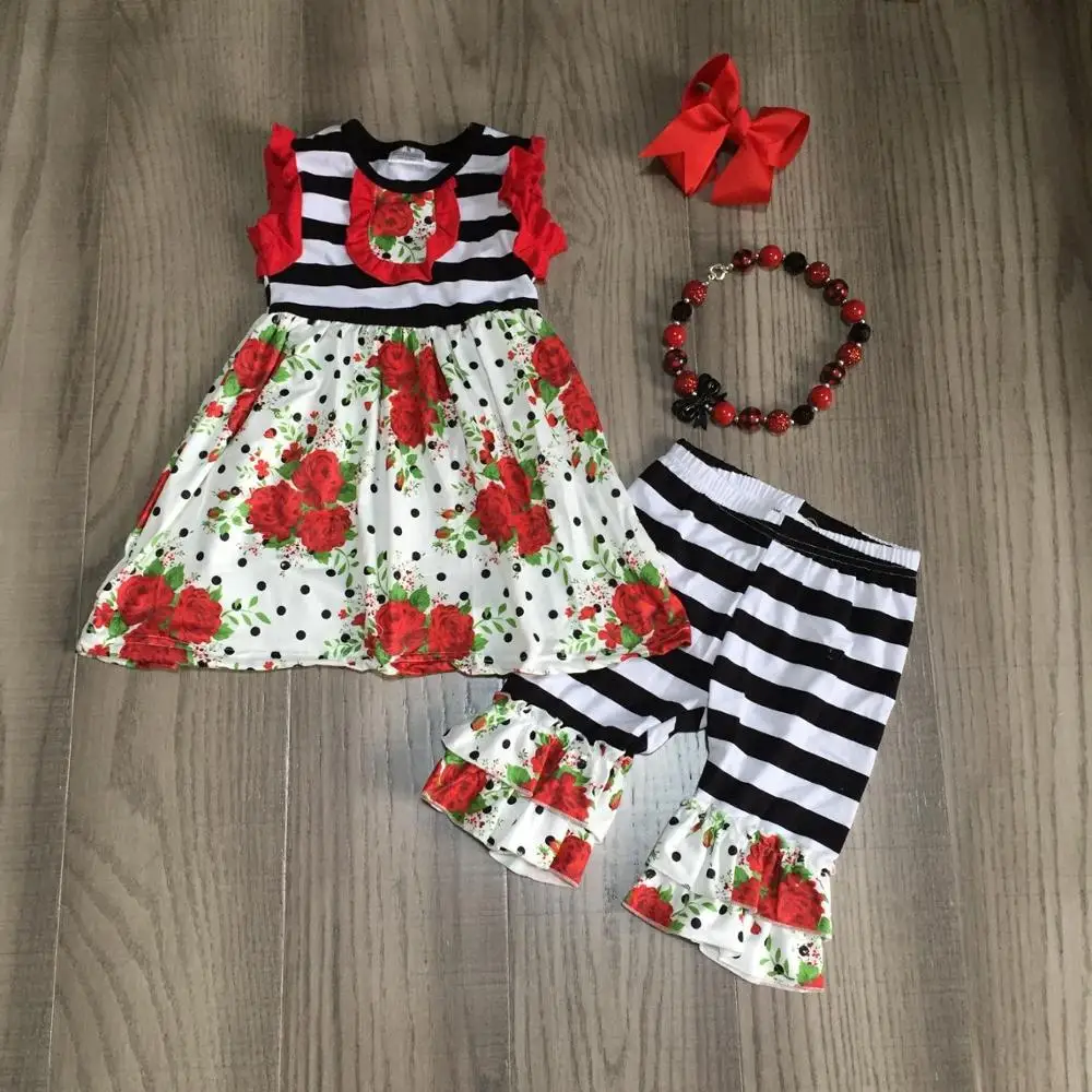 Новинка сезон весна лето красные капри в горошек с цветочным принтом Одежда для