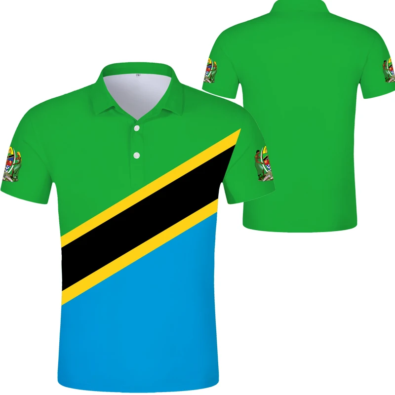 

TANZANIA POLO shirt diy free custom made name tza POLO shirt nation flag tz tanzanian swahili country print photo text clothing