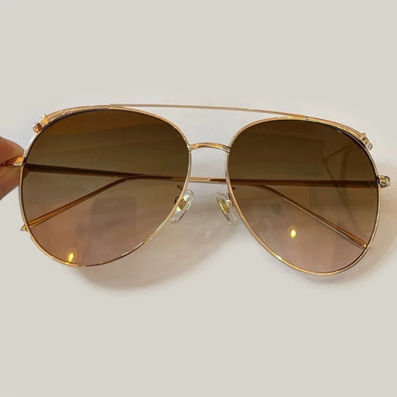 

Gradient Mirror Sunglasses Women Men Pilot Alloy Vintage Sun Glasses For Female Luxury Brand Eyeglasses UV400