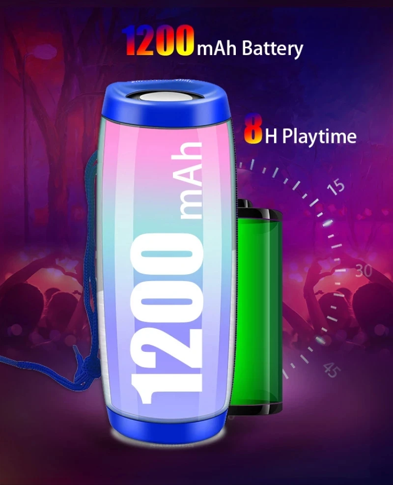 Портативный Bluetooth-совместимый динамик водонепроницаемый беспроводной