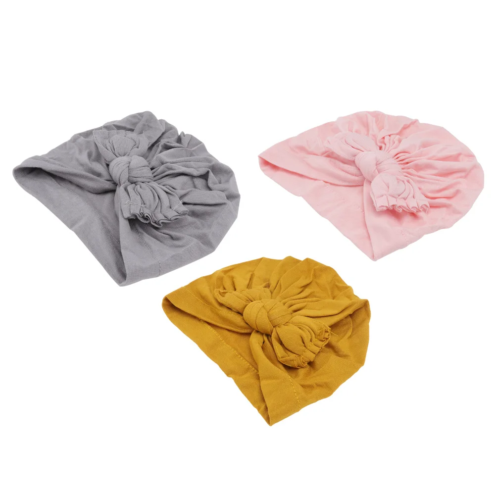 

3pcs Knotted Pullover Hat Winter Warm Hat Ear Protection Hat (Mixed Color)