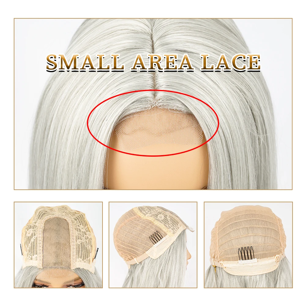 Серебристо-серые длинные прямые парики 30 дюймов Натуральные волосы средней