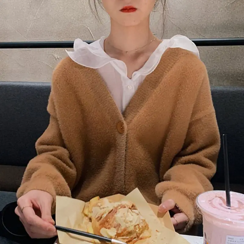 Осенняя Съемная полурубашка для женщин и девушек 2020 многослойные агарические