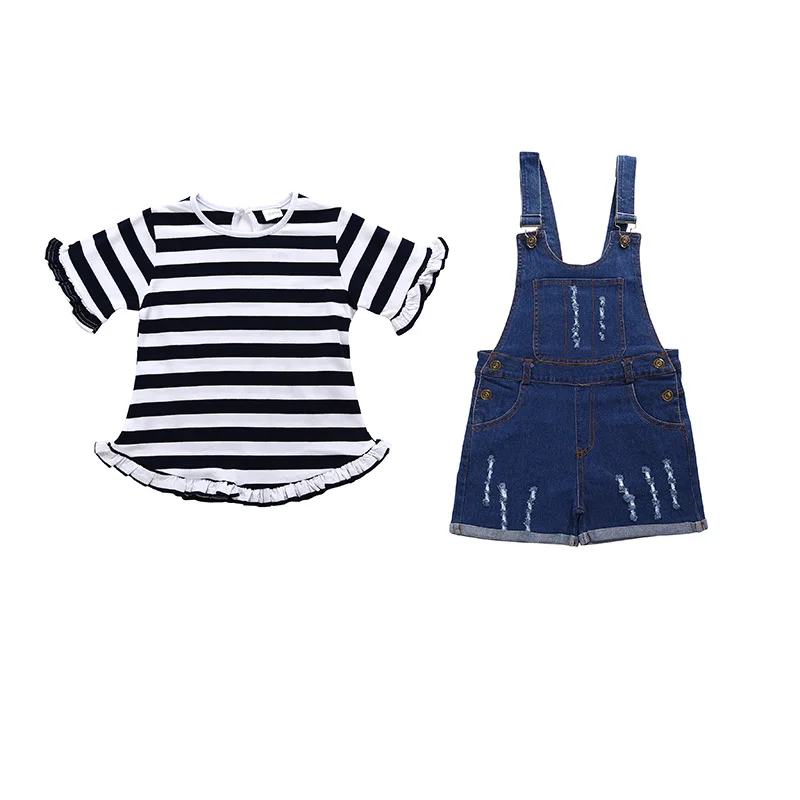 2019 г. Комплекты летней одежды для девочек модная одежда Новое поступление