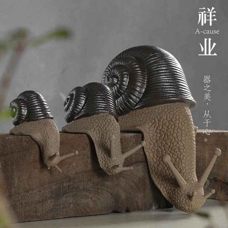 Креативный чайник с узорами Улитка керамические украшения для дома милый чайный