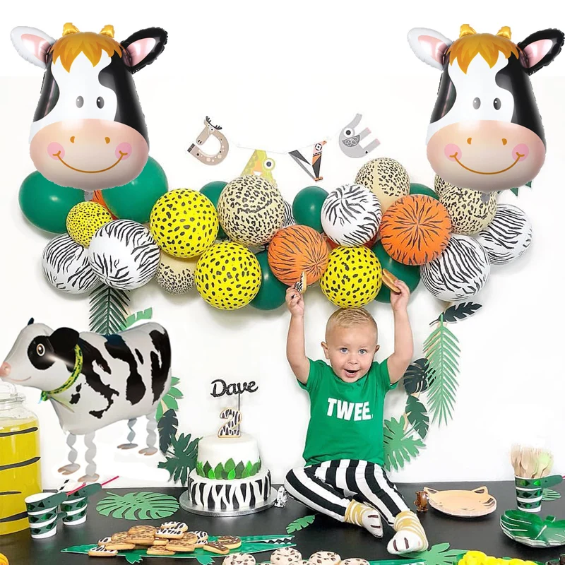 Гавайская тропическая вечерние воздушные шары с листьями дикие праздничные