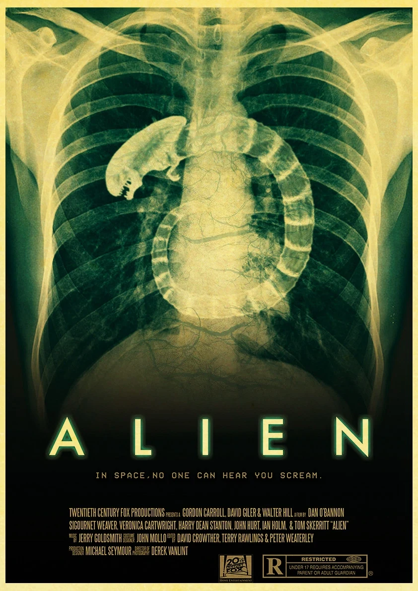 

Vintage Alien Classic Movie retro posters kraft wall paper High Quality Painting For Home Decor wall stickers