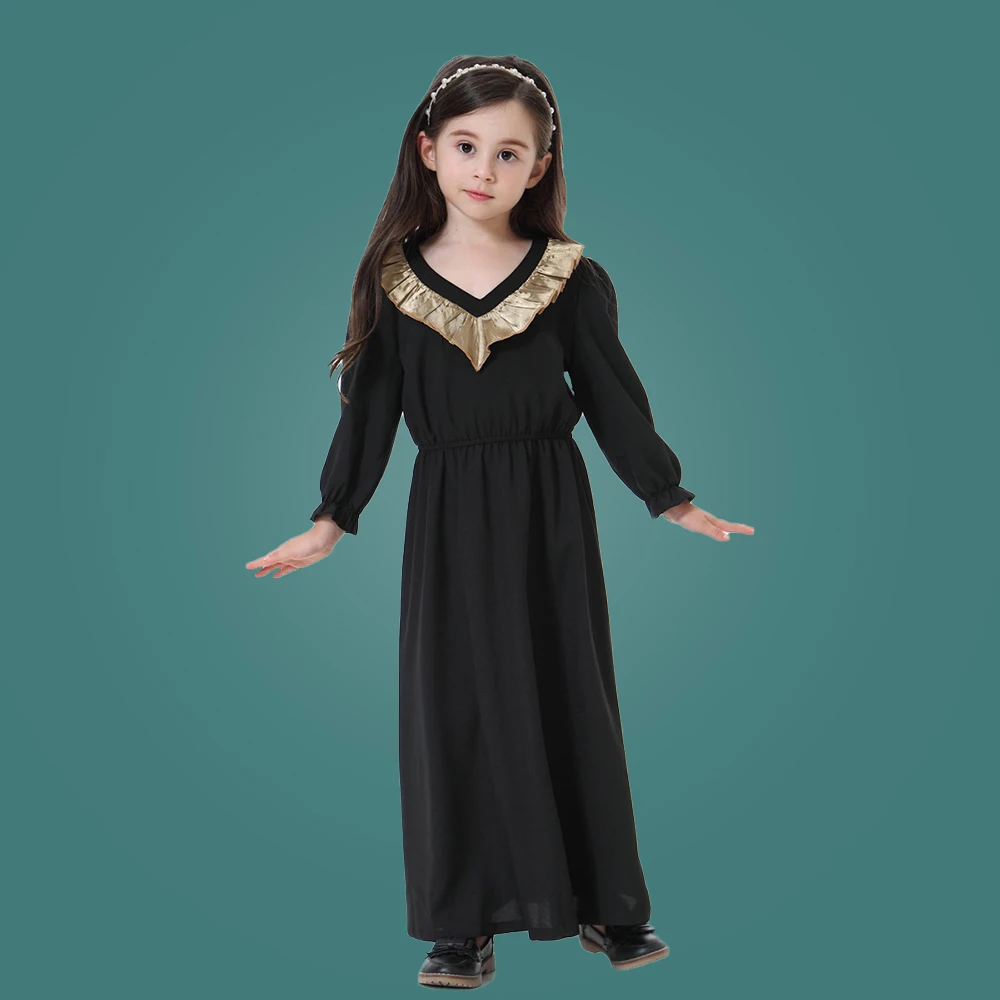 Детское мусульманское платье, платье-абайя, длинное платье для девочек, одежда для цзилбаба, арабское женское платье, длинные мусульманские...