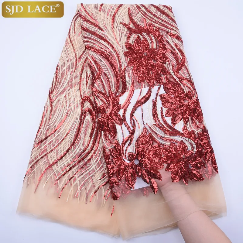 Горячая Распродажа 2019 блестки французская Тюлевая кружевная ткань