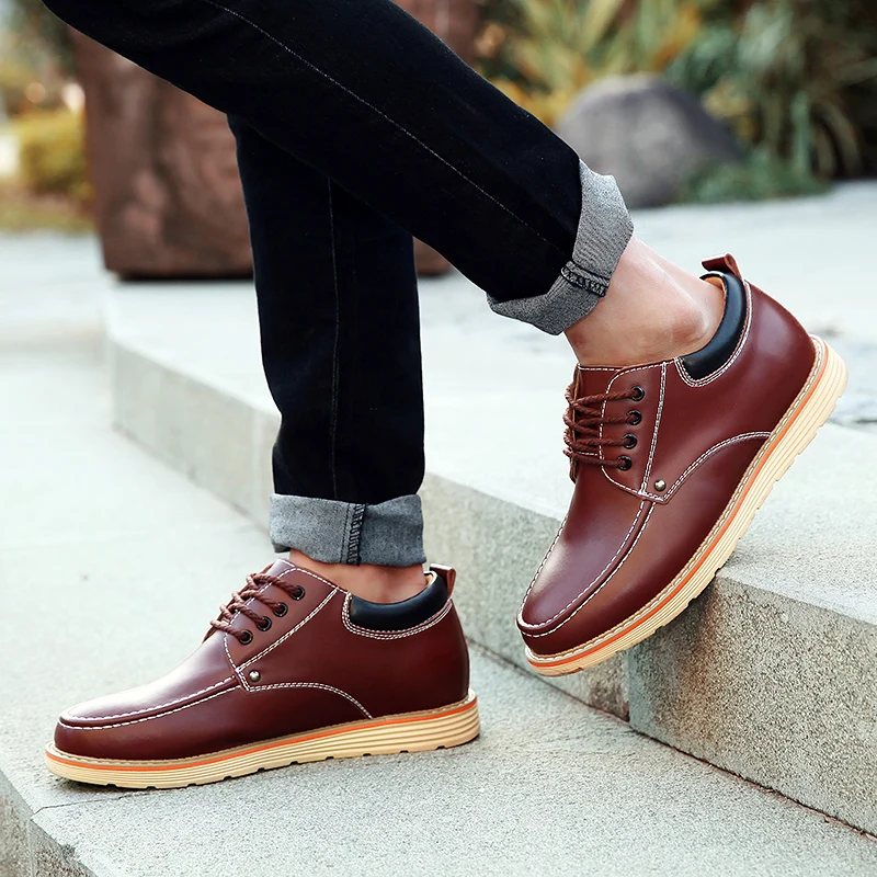 

Men Genuine Leather Casual Shoes lace up oxfords Brand Men Shoes outdoor breathablefashion Designer Men Flats Men Shoes