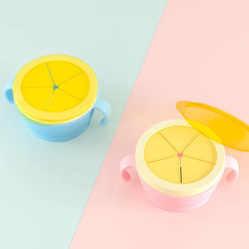 

Snack Cups Spill-Proof Baby Food Supplement Box Creative Baby Anti-Spill Snack Bowl