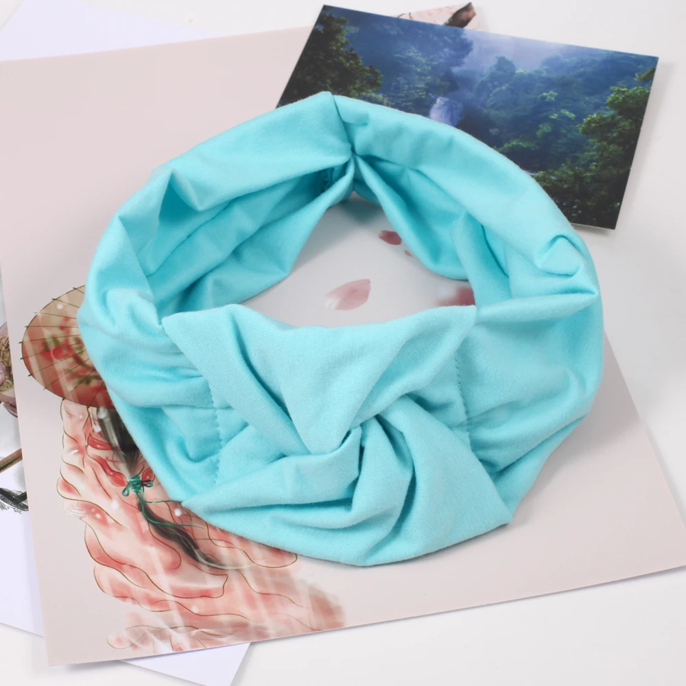 Женская Мягкая однотонная повязка для волос высококачественный головной убор с