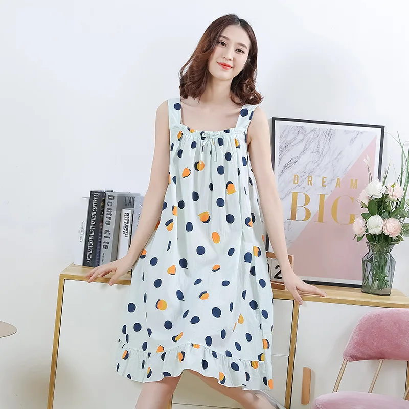 Ночная рубашка женская хлопок цвет в ассортименте S M L XL XXL 1 шт|Ночные сорочки и