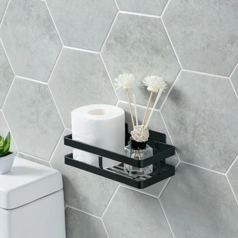 Полка для кухни из углеродистой стали настенная полка специй черная