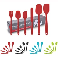 silicone spatula mixing scraper non stick 6pcsset kitchenware butter blender cooking spatula kitchen accessories baking tools