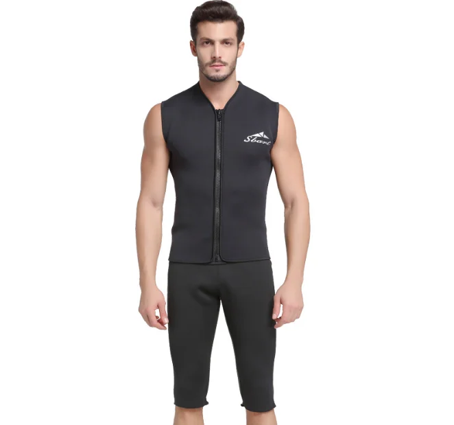 SBART 5 мм неопрен гидрокостюм жилет куртка без рукавов на молнии солнцезащитный