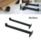 Черный 2030 см настенные одного Слои доска кронштейн из кованого железа металлического деревянная доска для туалетных кабин Поддержка мебель кронштейны для полок