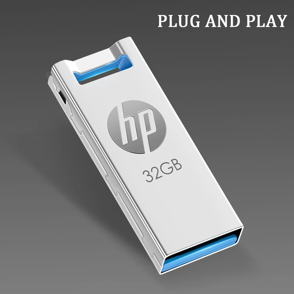 Hp мини металлический флеш диск USB 2 0 64 ГБ 32 16 Флешка портативная карта памяти флэш