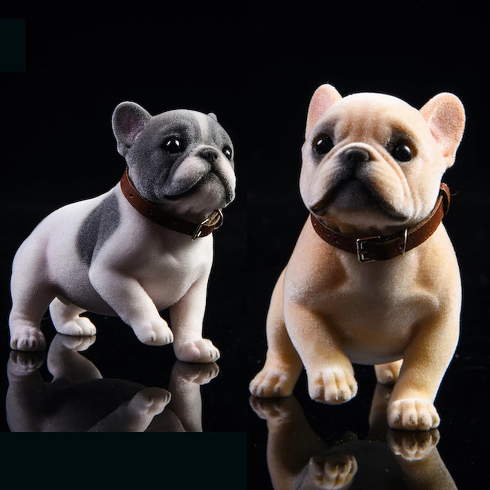 

New 1/6 Scale French Bulldog Dog JXK028 Cute Pet Animal Figure Model Planted Hair Toy Scene Decoration Accessories in stock