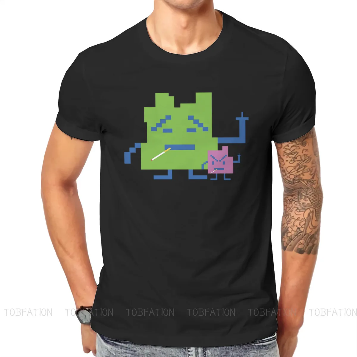 

We Smoke As We Shoot The Bird Special TShirt Pixel Top Quality New Design Gift Idea T Shirt Short Sleeve Ofertas