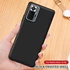 Роскошный чехол для Xiaomi Redmi Note 10 Pro Max 5G 10 S 10 Pro, черный матовый Мягкий чехол из ТПУ для Redmi Note 10 S K40 Pro Plus