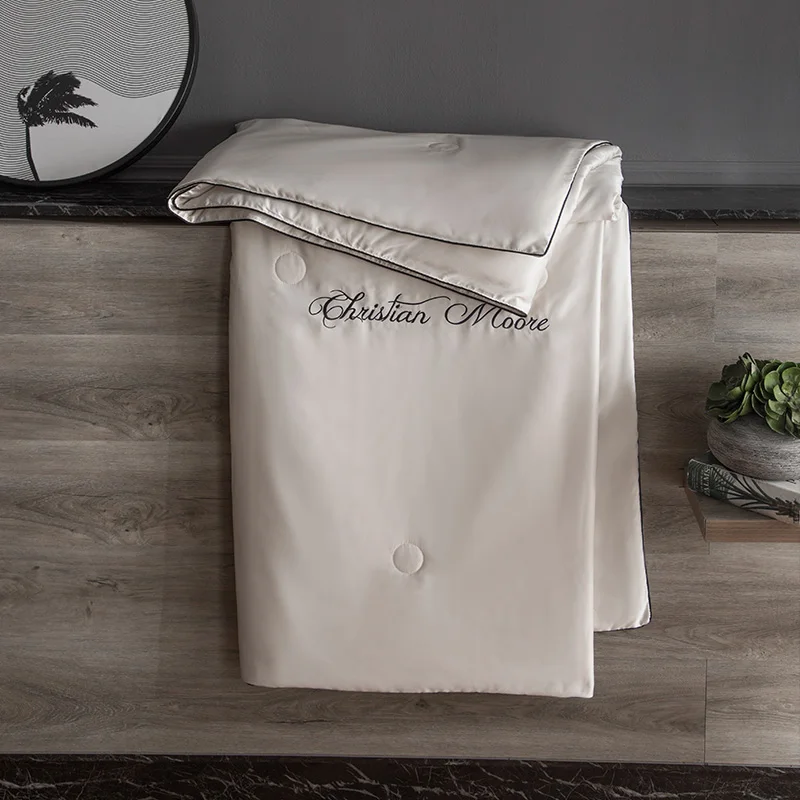 

Новое весенне-летнее стеганое одеяло из промытого шелка, гладкое одеяло, мягкое одеяло, одеяло king queen, для взрослых, для детей, дышащее, летне...