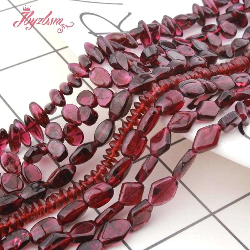 Rondelle Coin Freefrom Potato Beads Garnet Natural Stone Beads For Woman DIY Necklace Bracelets Jewelry Making 15