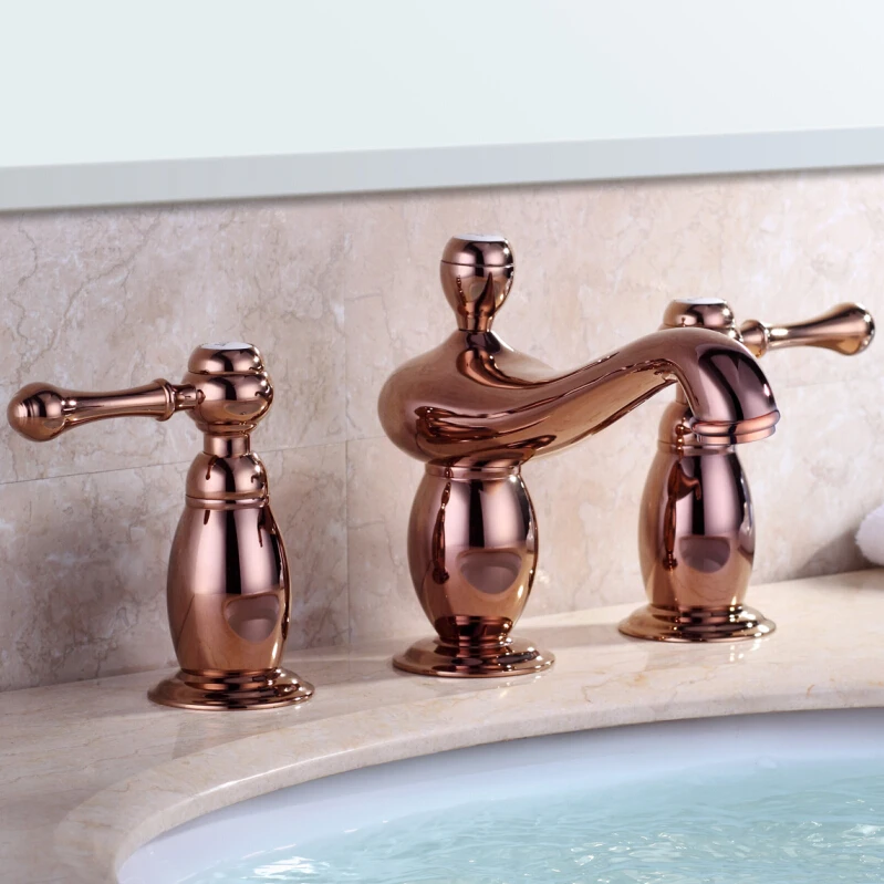 В европейском стиле двойной три отверстия Сплит горячей и холодной воды краны