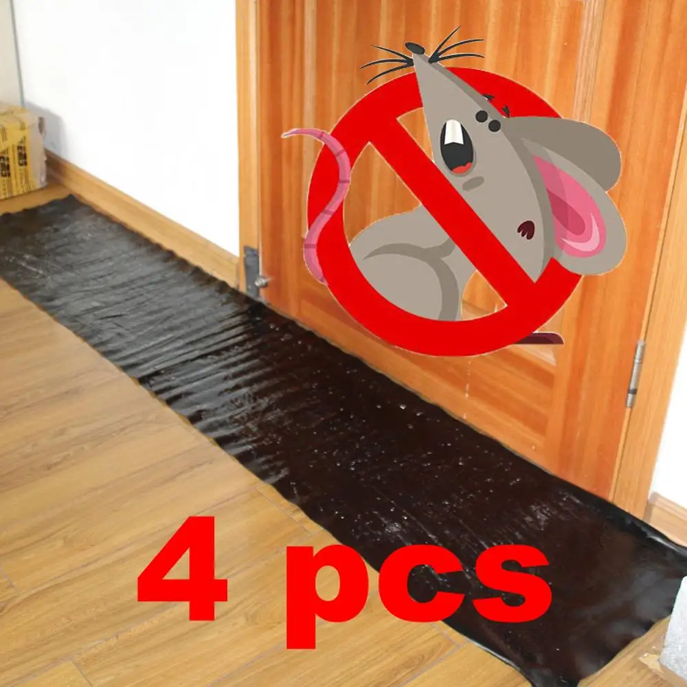 

4pcs Anti Rat Large Big Sticky Glue Mat Rodents Moles Mouse Trap Rat Mice Trap Black Invisible Mouse Glue Trap