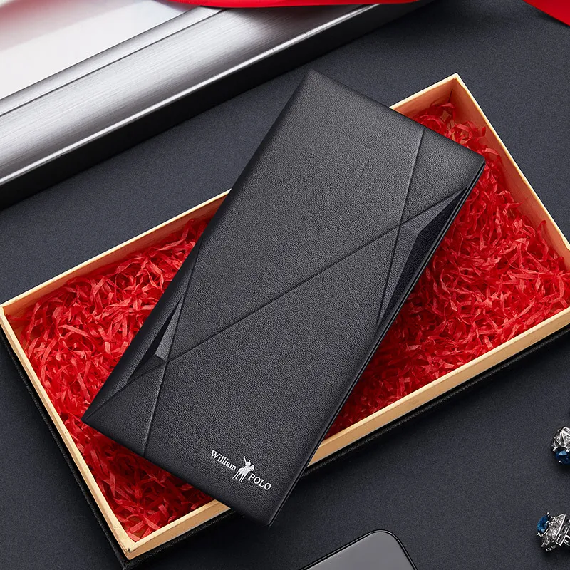 

Emperor Paul 2021 New Wallet Men's Long Leather Multi Card Position Leather Ultra-thin Soft Wallet Wholesale Card Bag Trend