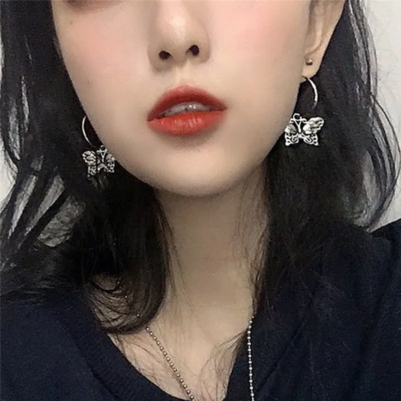 Серьги в стиле ретро с бабочками для женщин и девушек серьги золотого цвета