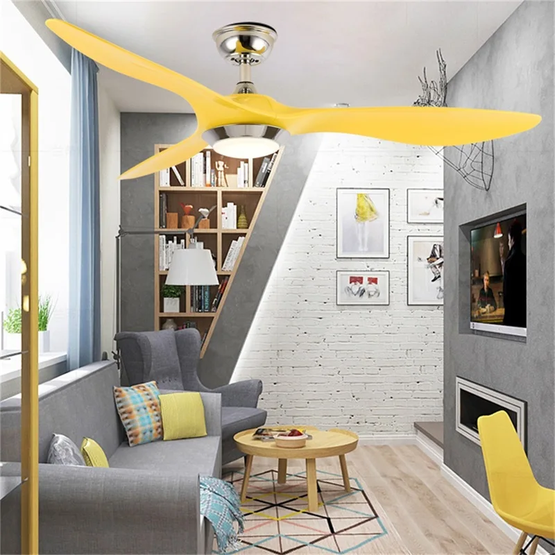 

OURFENG Ceiling Fan Light With Remote Control 3 Colors LED 220V 110V Modern Decorative For Home Bedroom Parlor Dining Room